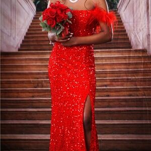 Stunning Red Sequin Gown